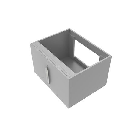 Castello Usa Alpine 24-inch Gray Vanity Base with Brushed Nickel Handle CB-MC-24G-BN-VBO